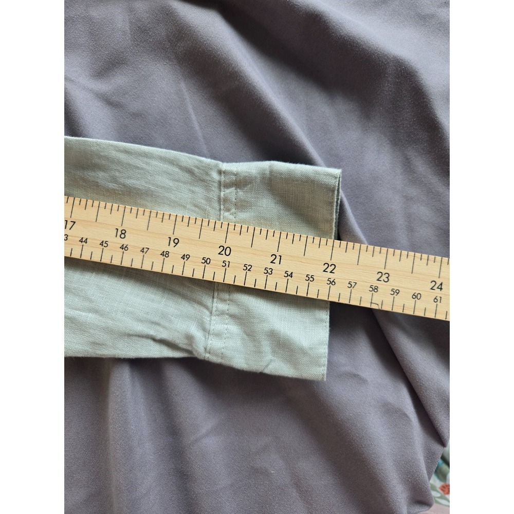 Muji Mint Green Shirt Layering Linen Minimalist Quiet Luxury Old Money Size M - Picture 16 of 16